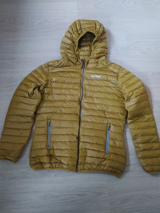 Kurtka puchowa damska Alpinus Reykjavik L miodowa, stan idealny