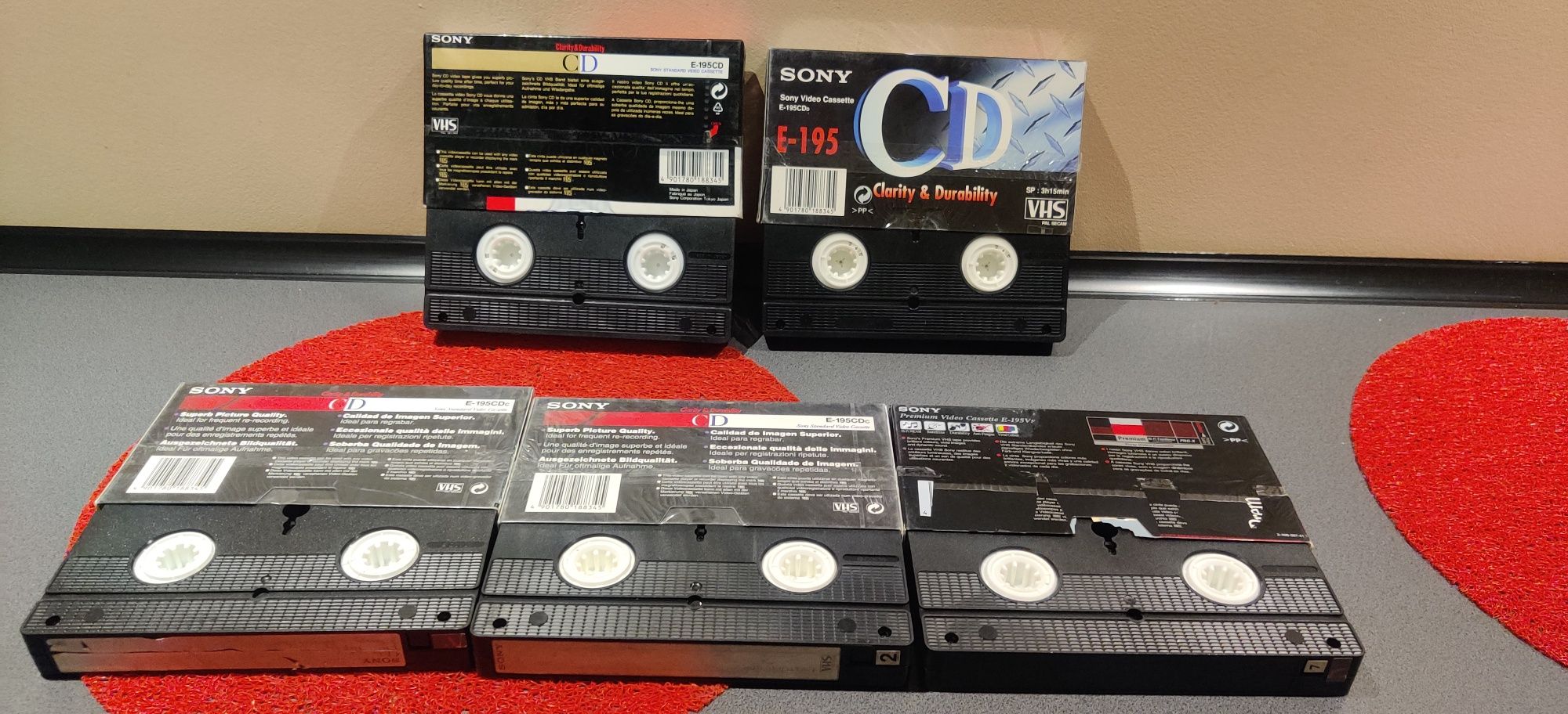 Kasety  Sony VHS do magnetowidu
