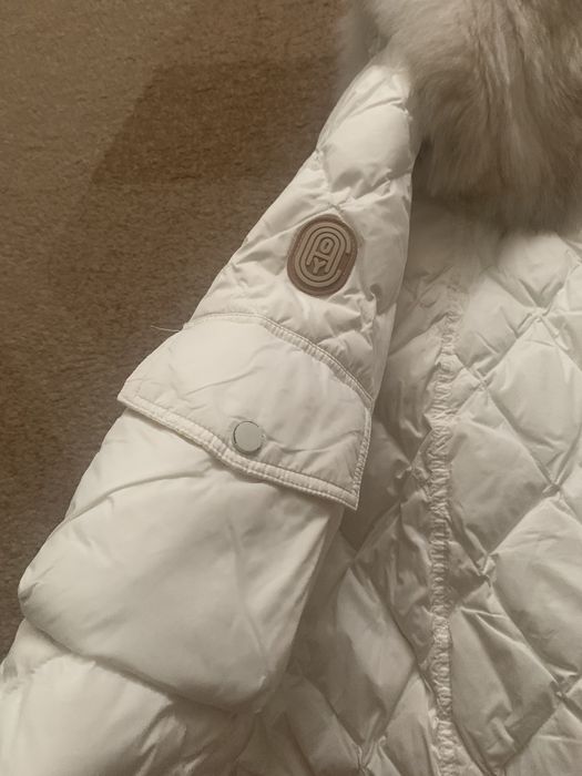 Куртка єврозима хутро колір білий