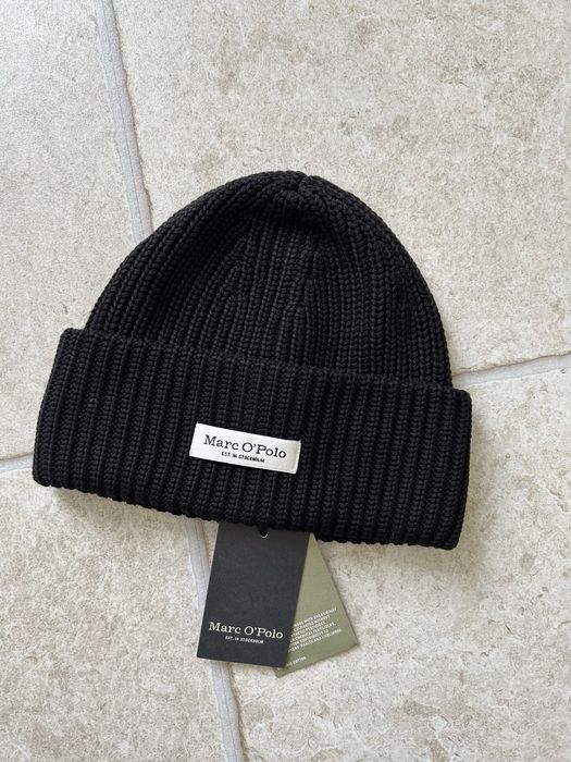 Чорна вязана шапка бавона Marc O Polo