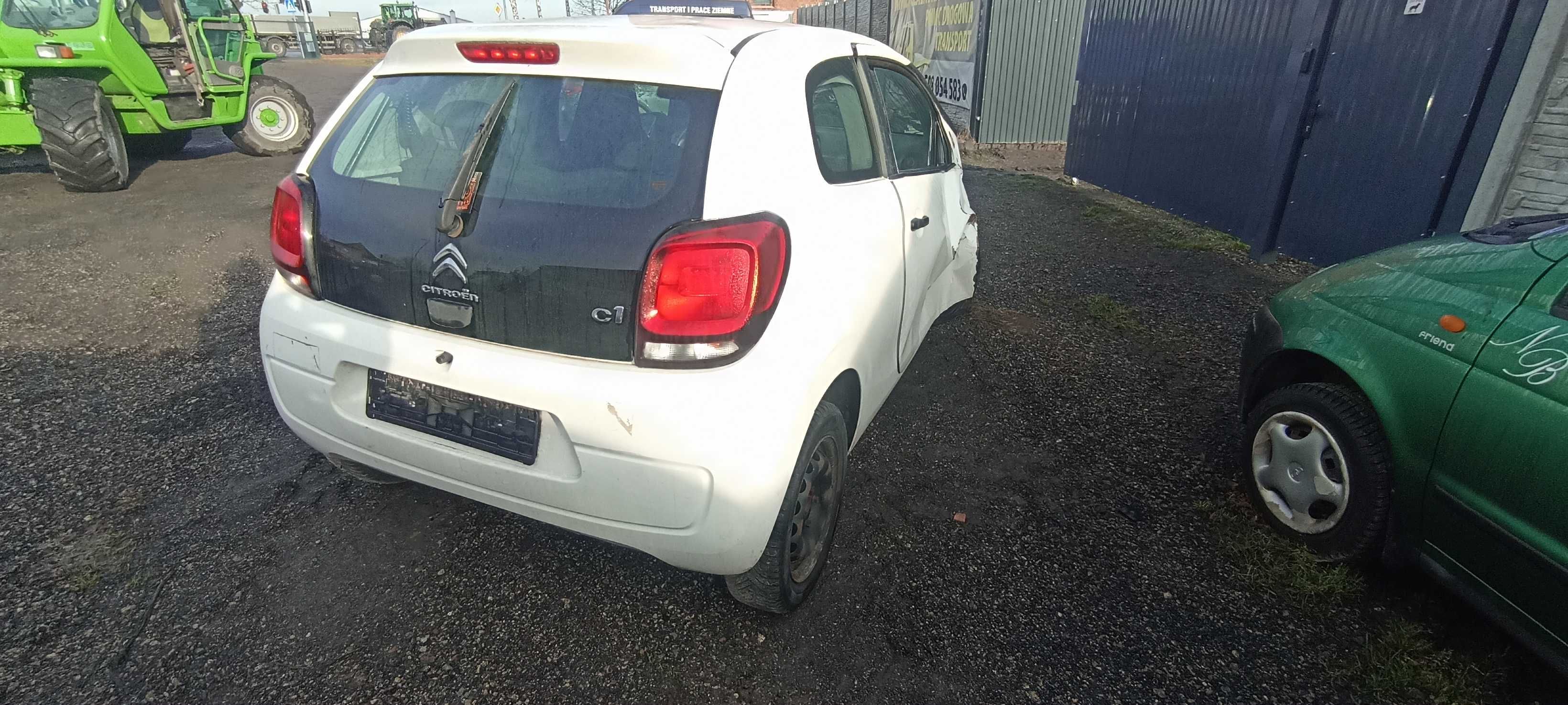 ćwiartka tył błotnik  citroen c1 II 3D 1.0 vti 69 km lak kwd biały