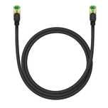 Baseus szybki kabel sieciowy RJ45 cat. 8/40Gbps 1m pleciony czarny