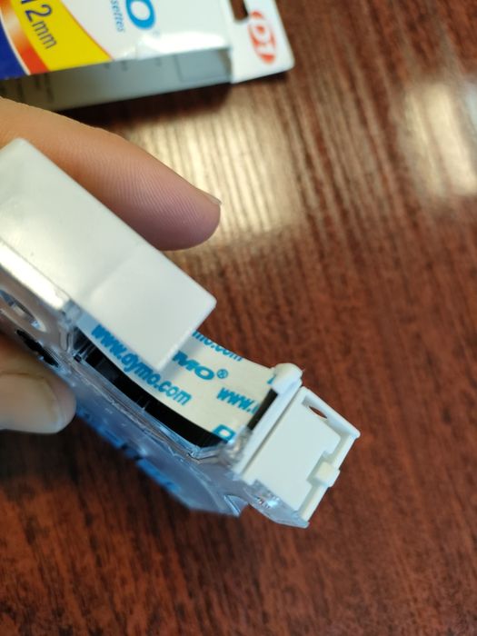 Taśma Dymo D1 12 mm czarny nadruk naklejki do drukowanie 45016 Black