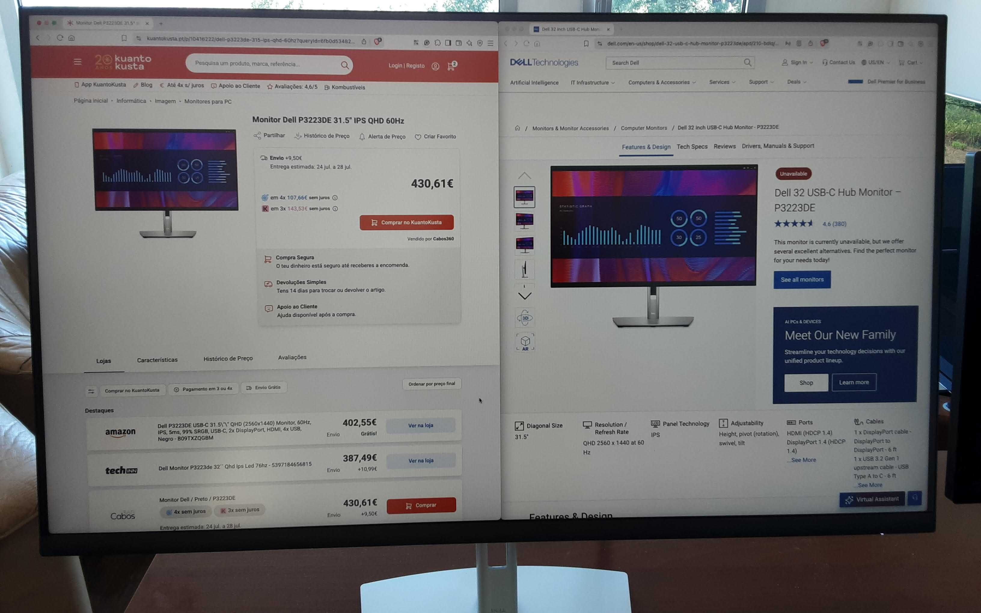Monitor Dell P3223DE NOVO - Garantia 2029-12