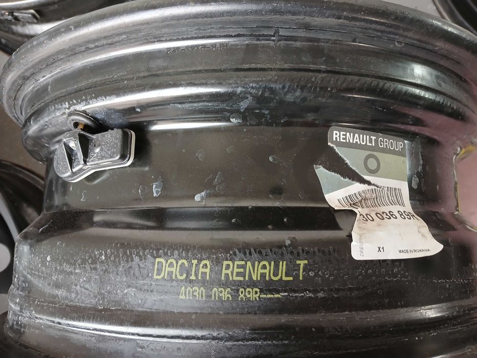 Felgi stalowe Dacia Renault Nissan 4x100 et40 6j15  czujniki  TPMS