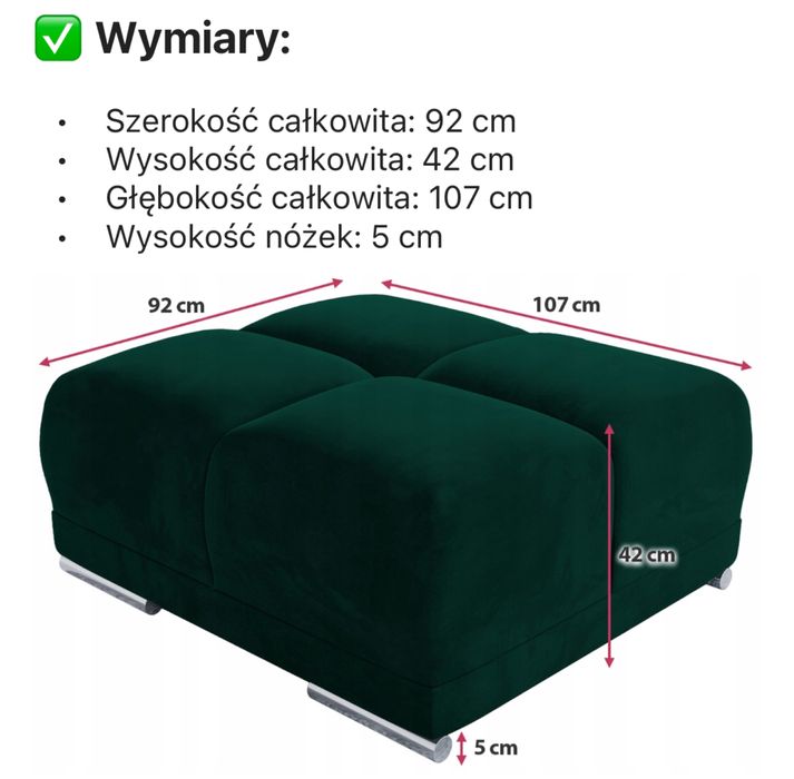 Duża pufa butelkowa zieleń