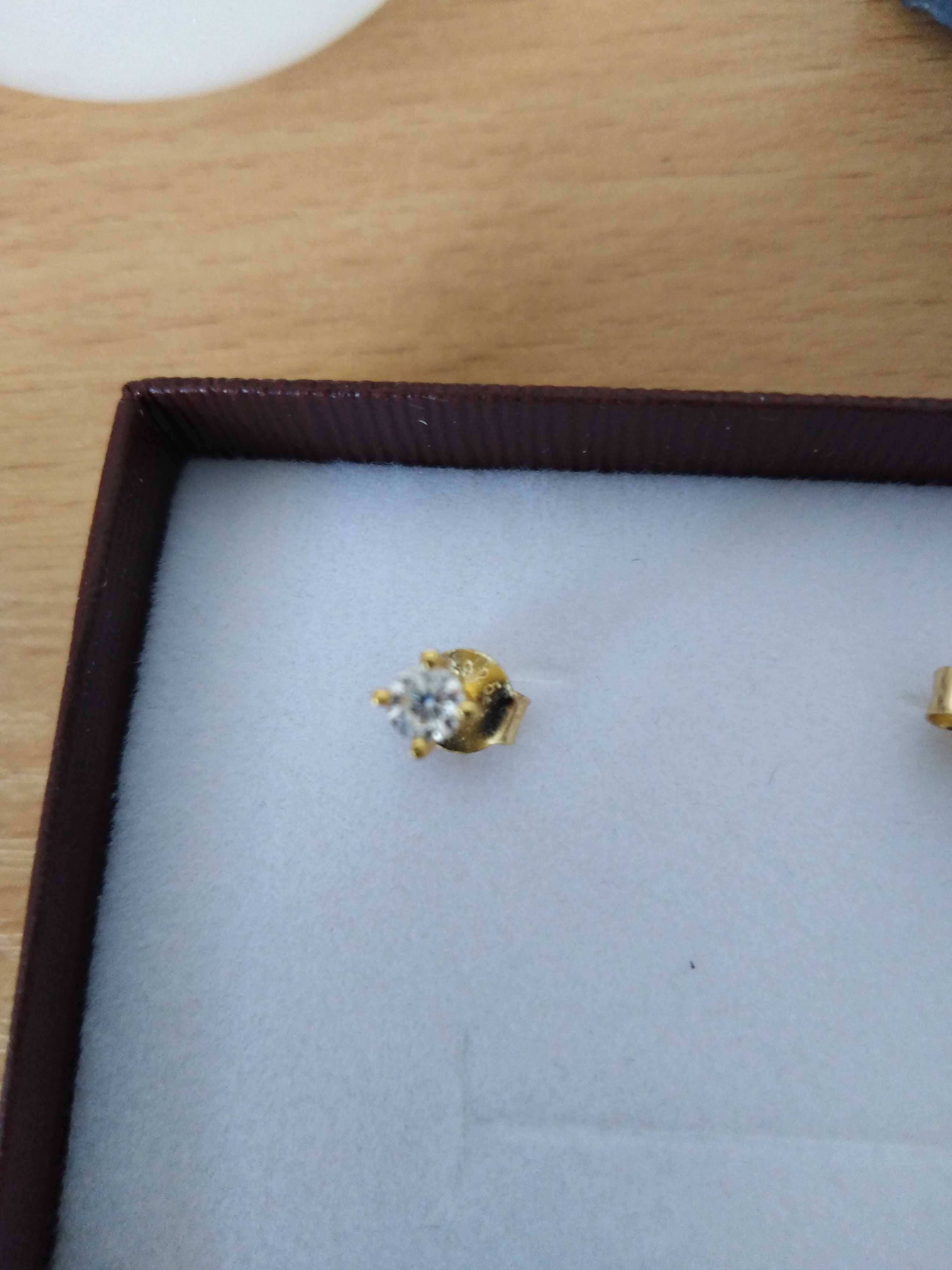 Kolczyki moissanit jak diament 0,1 ct