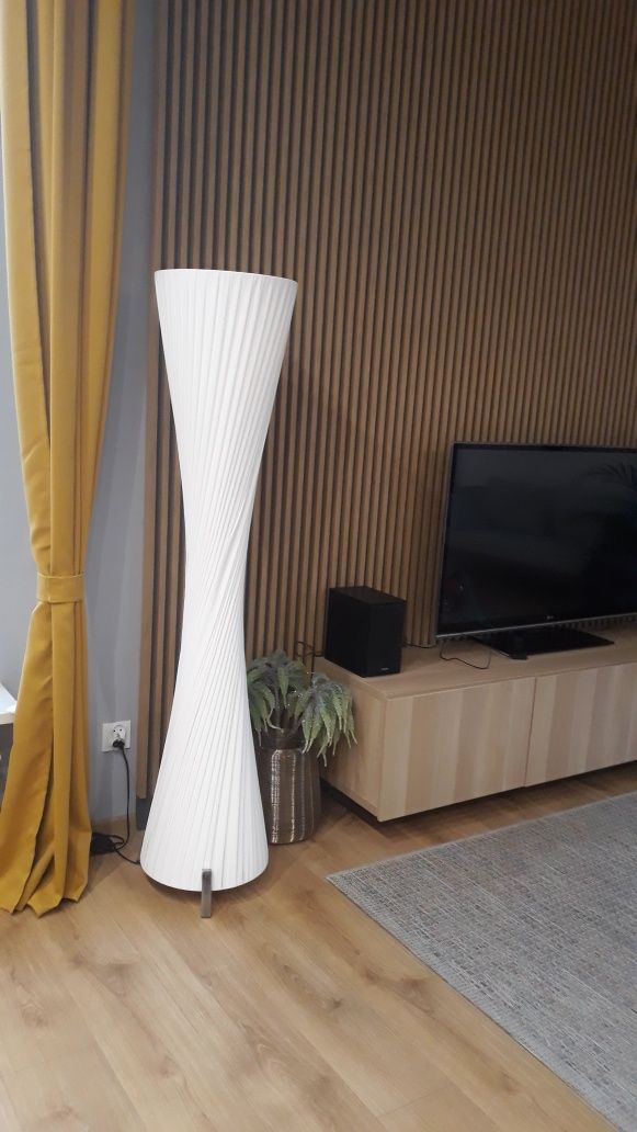 Lampa podłogowa biała 160 cm invicta interior helix spiralna klepsydra