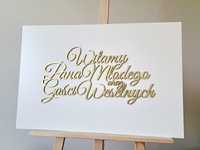Tablica ślubna tablica powitalna Witamy Pana Młodego I Gości Weselnych