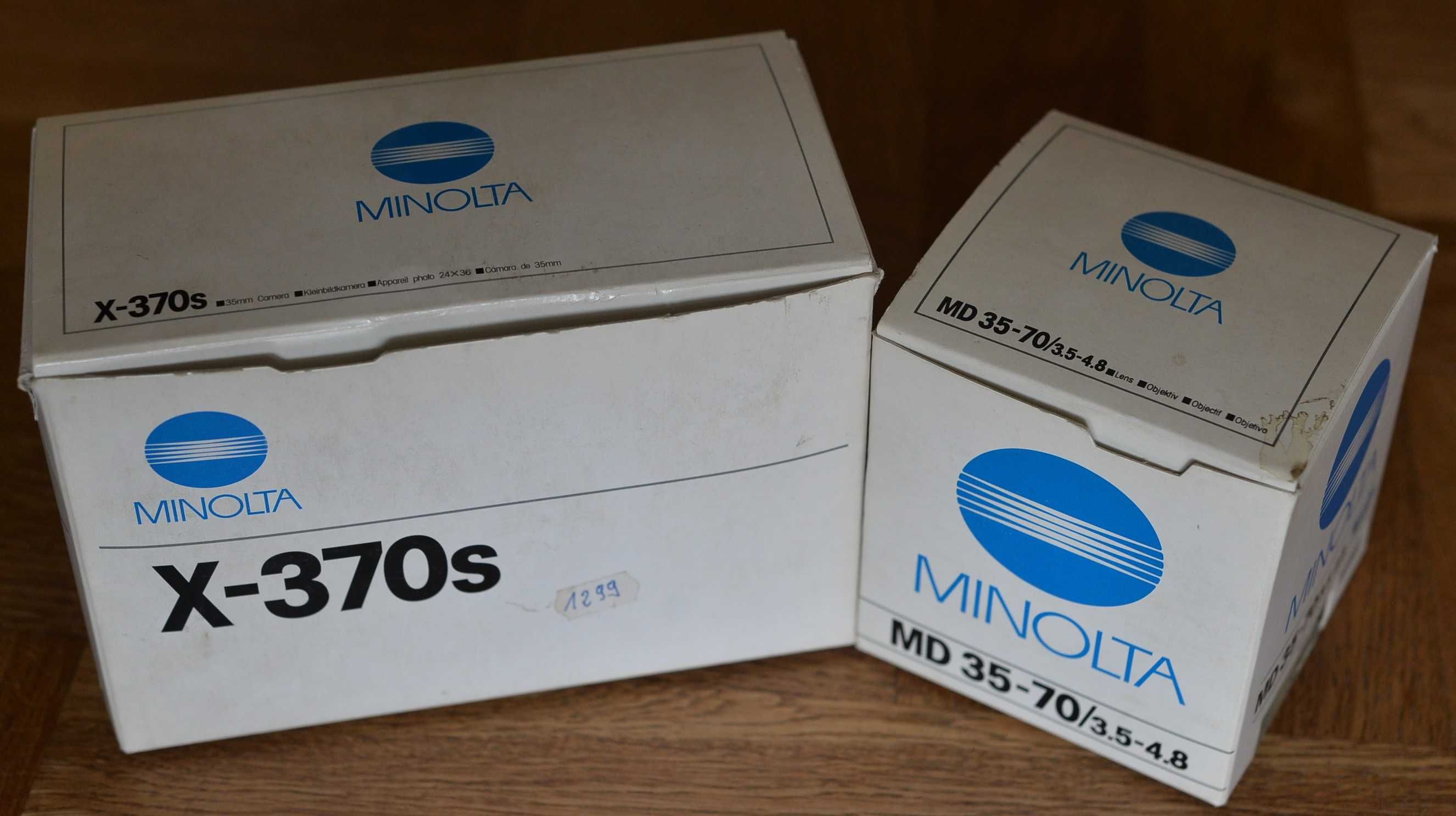 Minolta X-370s z zoomem Minolta 35-70mm f/3.5-4,8. Zestaw sklepowy!