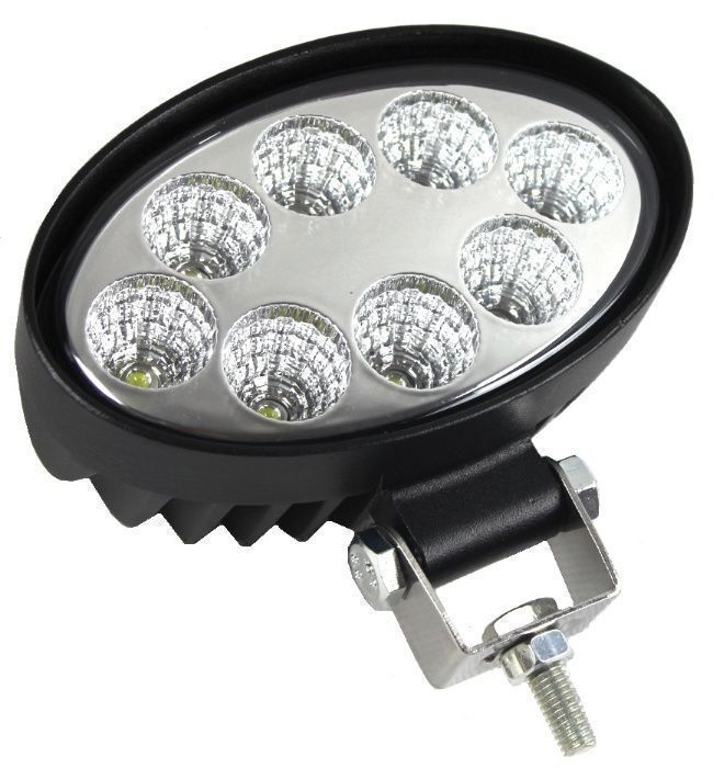 Lampa robocza 8 LED owalna 24W MEGA MOC najtaniej 12-24V