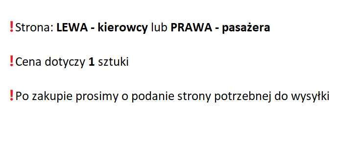 VW TRANSPORTER T4 90- lusterko zewnętrzne 3+2 PIN