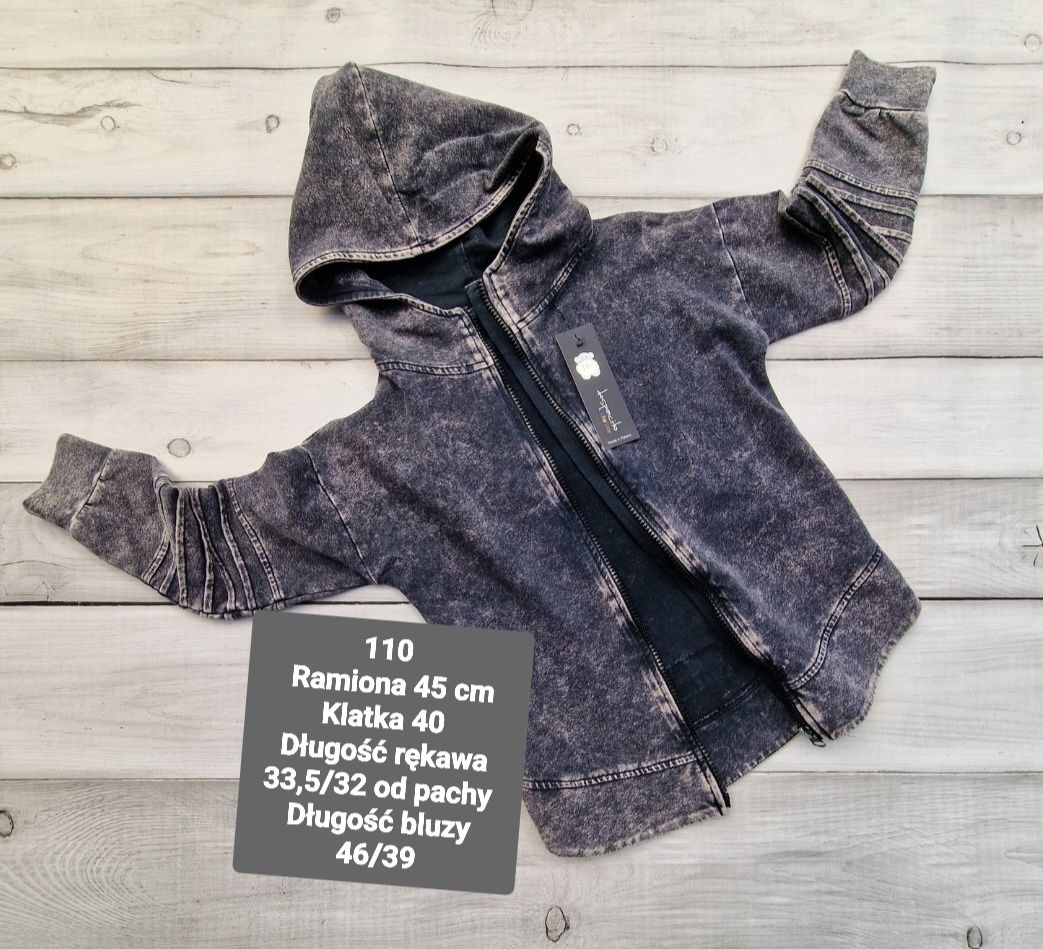 Bluza chłopięca 110  dekatyzowana bawełniana despacito  kolor czarny