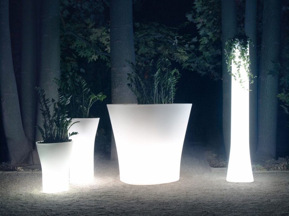 Vasos led cores fibra plastico
