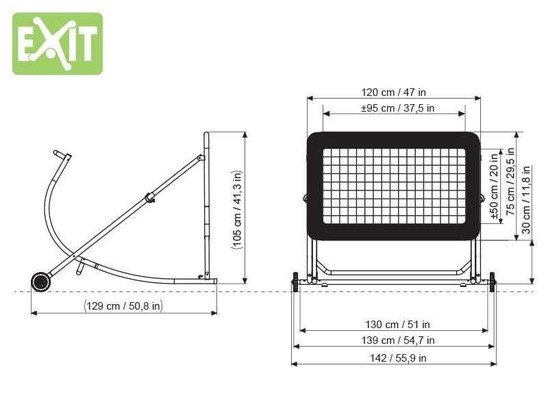 Rebounder Kickback Multi-Station Soccer Wave trenażer EXIT