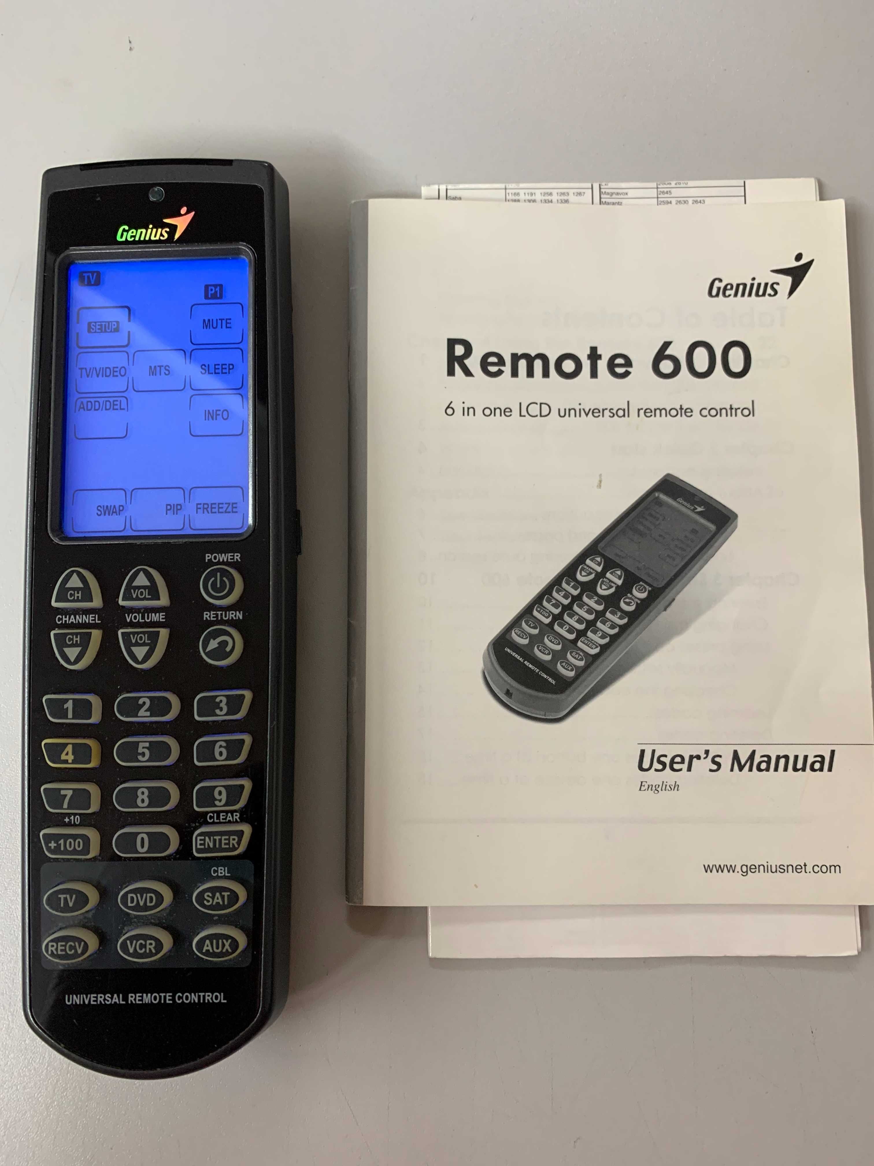 Comando Universal Genius Remote 600