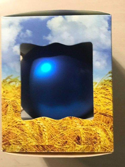 Новогодний шарик, подарочный Украина, стекло 8 см