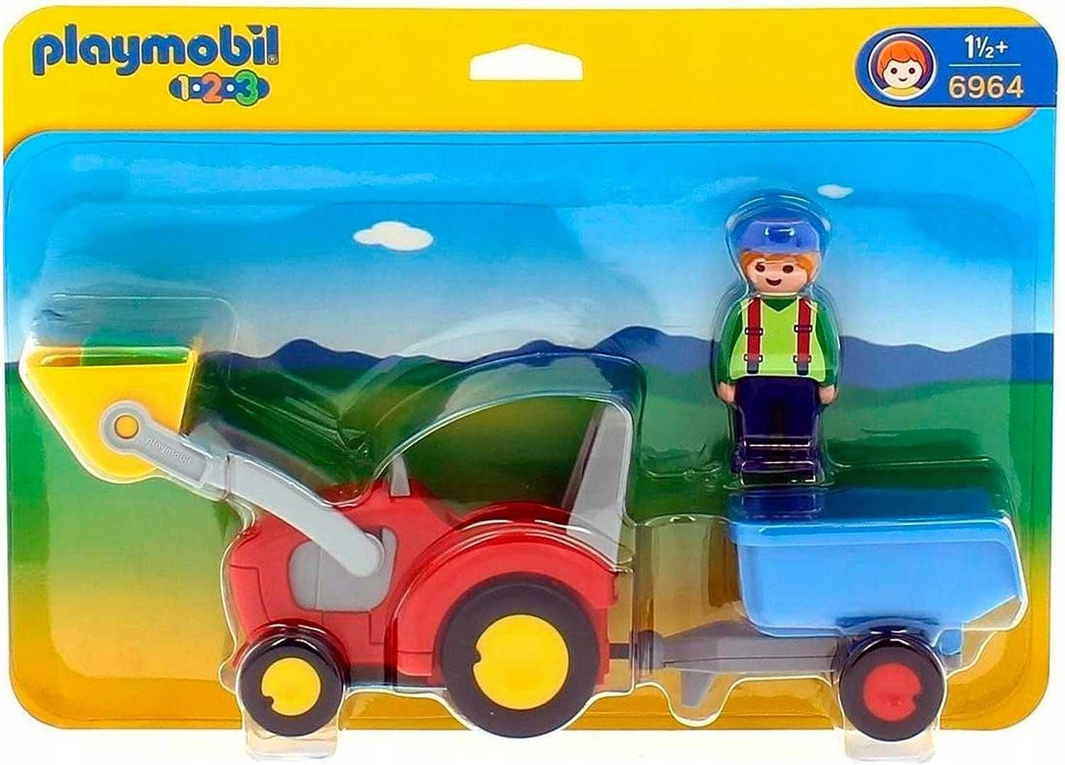 Playmobil 1.2.3 Traktor z przyczepą 6964 - od 1,5 roku BRAK LUDZIKA