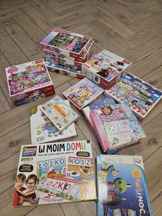 Sprzedam zestaw puzli i gier planszowych