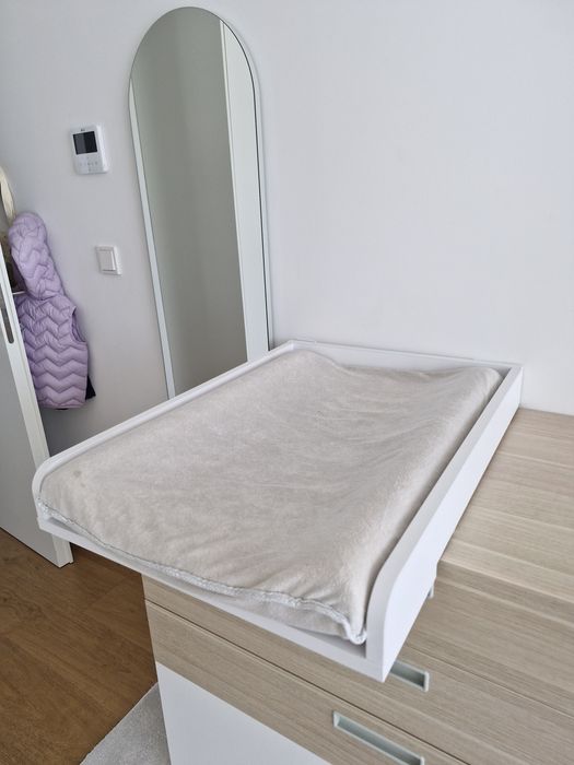 Trocador para cómoda branco + Colchão