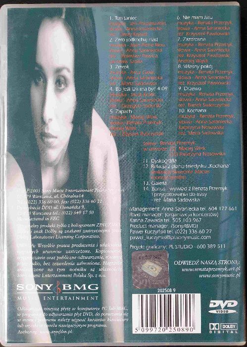 Renata Przemyk DVD - teledyski