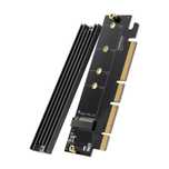 Ugreen karta rozszerzeń adapter PCIe 4.0 x16 do M.2 NVMe M-Key czarna