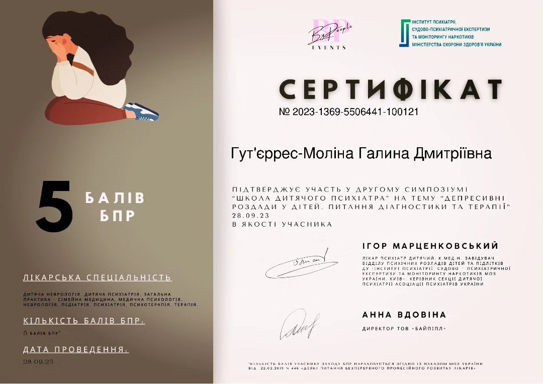 Врач Психиатр Психотерапевт. Подростки: депрессии, тревоги, РПП, СДВГ
