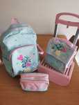 Mochila kit escolar com troley