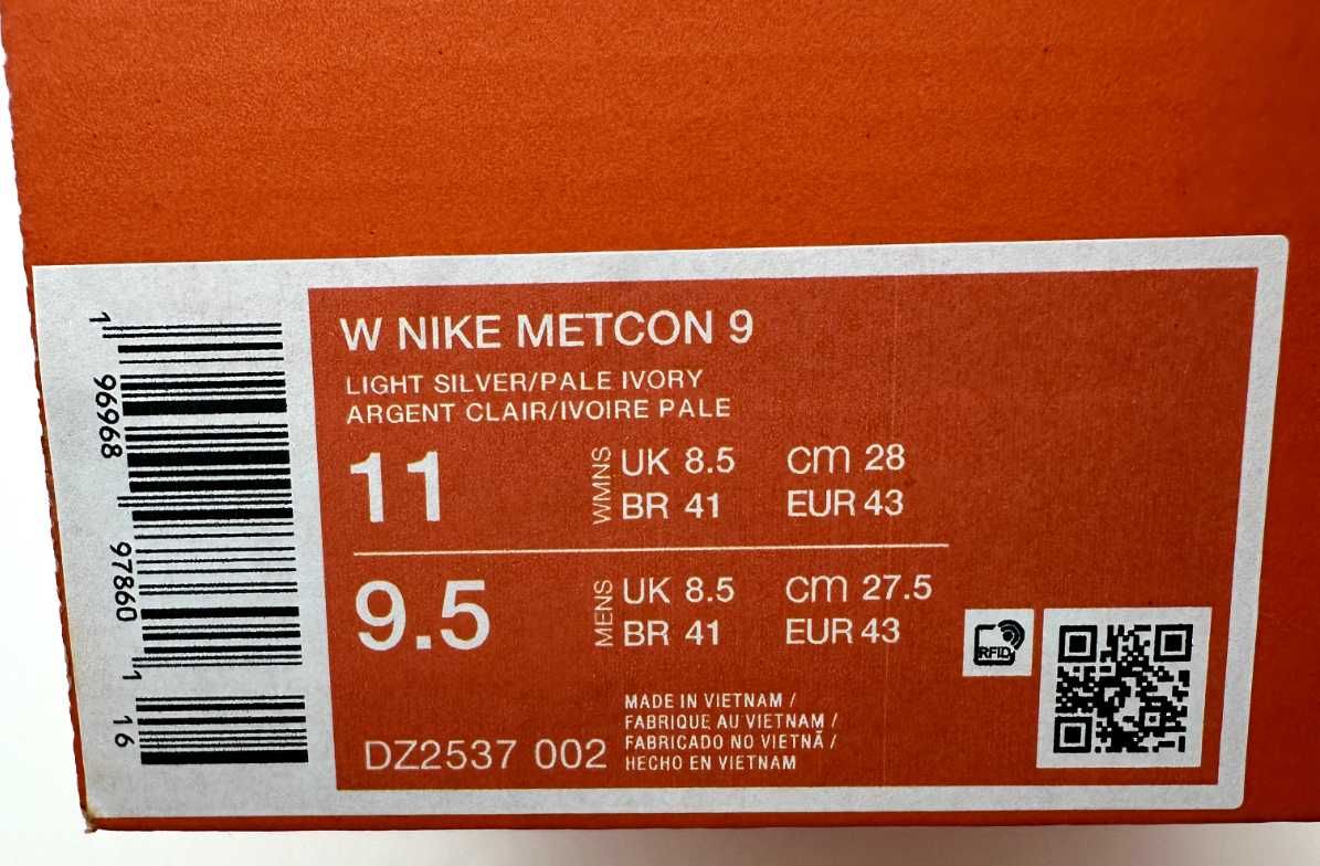 Кроссовки Nike Metcon 9 Light Silver Training