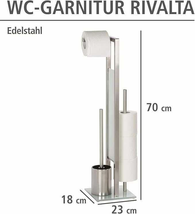 Wenko Rivalta Zestaw Do WC, Stal Szlachetna