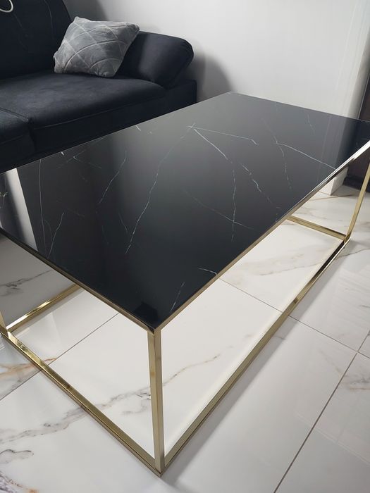 Stolik kawowy DELANO Czarny/ złoty