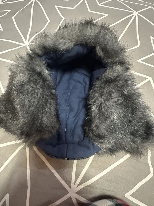 Шапка вушанка зі штучним хутром