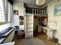Zabudowa pokoju dziecięcego - 2 łóżka, 2 szafy, 2 biurka, szafki półki