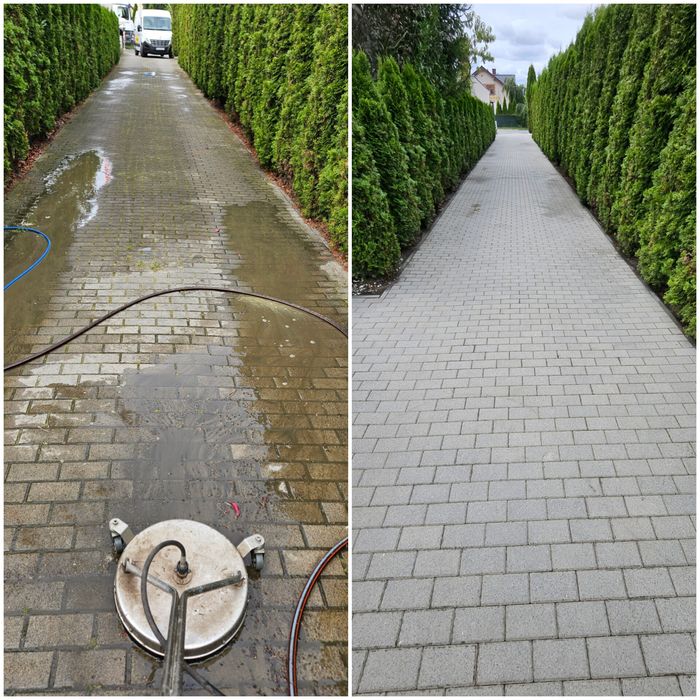 Mycie kostki brukowej mycie elewacji ogrodzeń mycie dachów malowanie