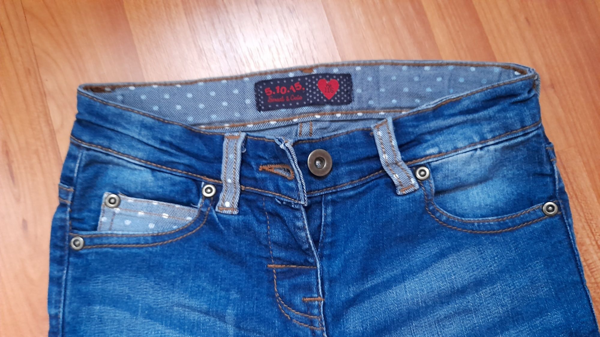 Spodnie dżinsowe dla dziewczynki 116 z 5-10-15