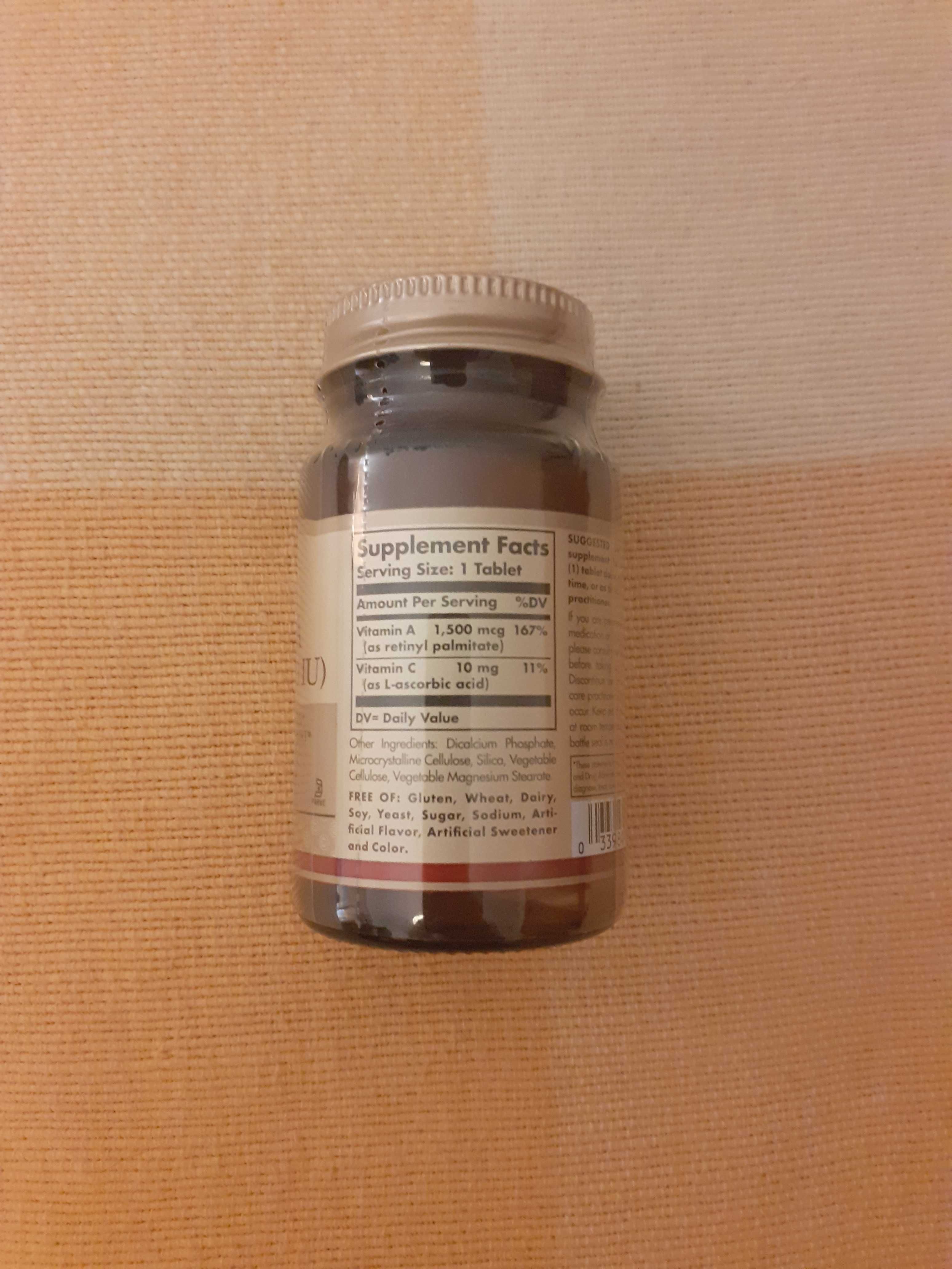 Solgar VITAMINA A seca 5000ui palmitato 100comp.