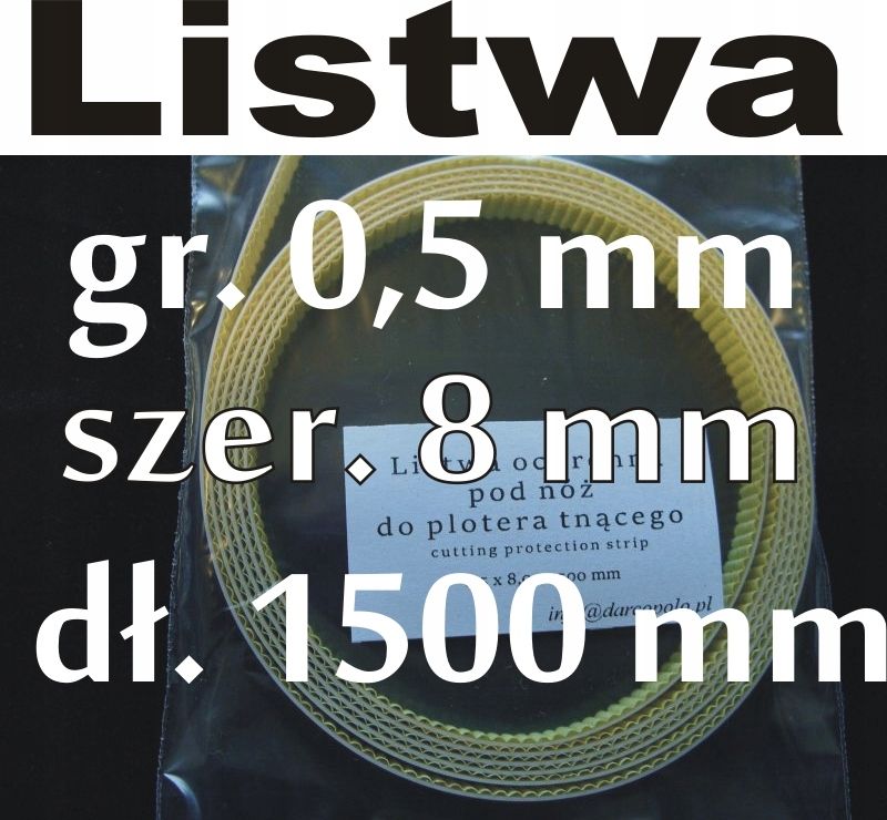 Listwa teflon plotera szer. 8 mm