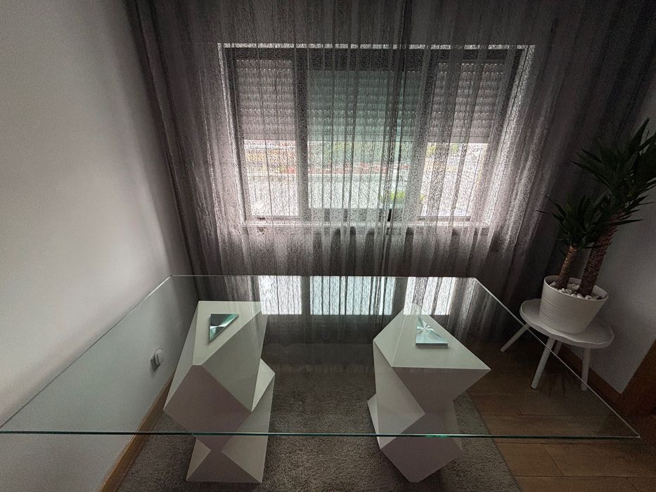Mesa jantar vidro 90x180