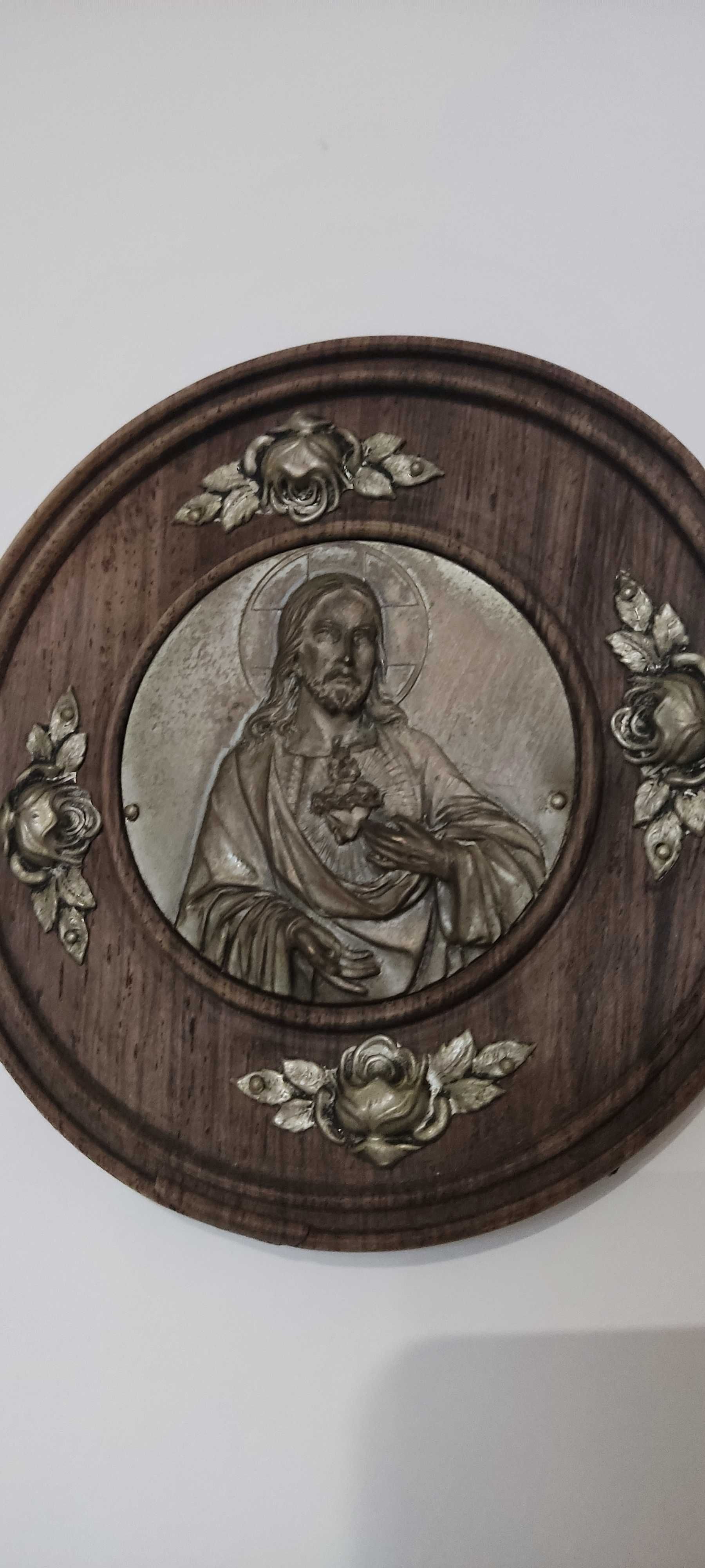 Quadro em madeira e prata