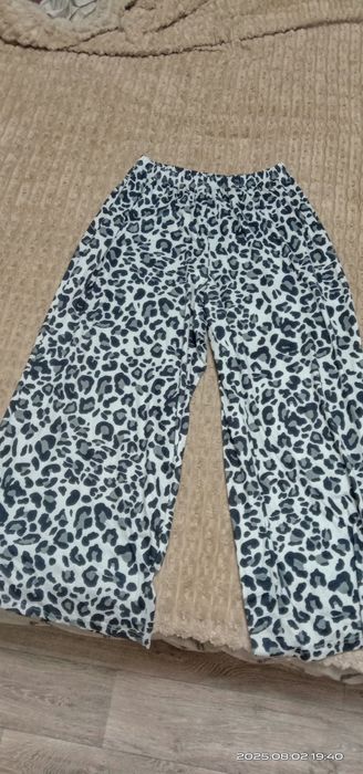 Широкі штани з леопардовим принтом