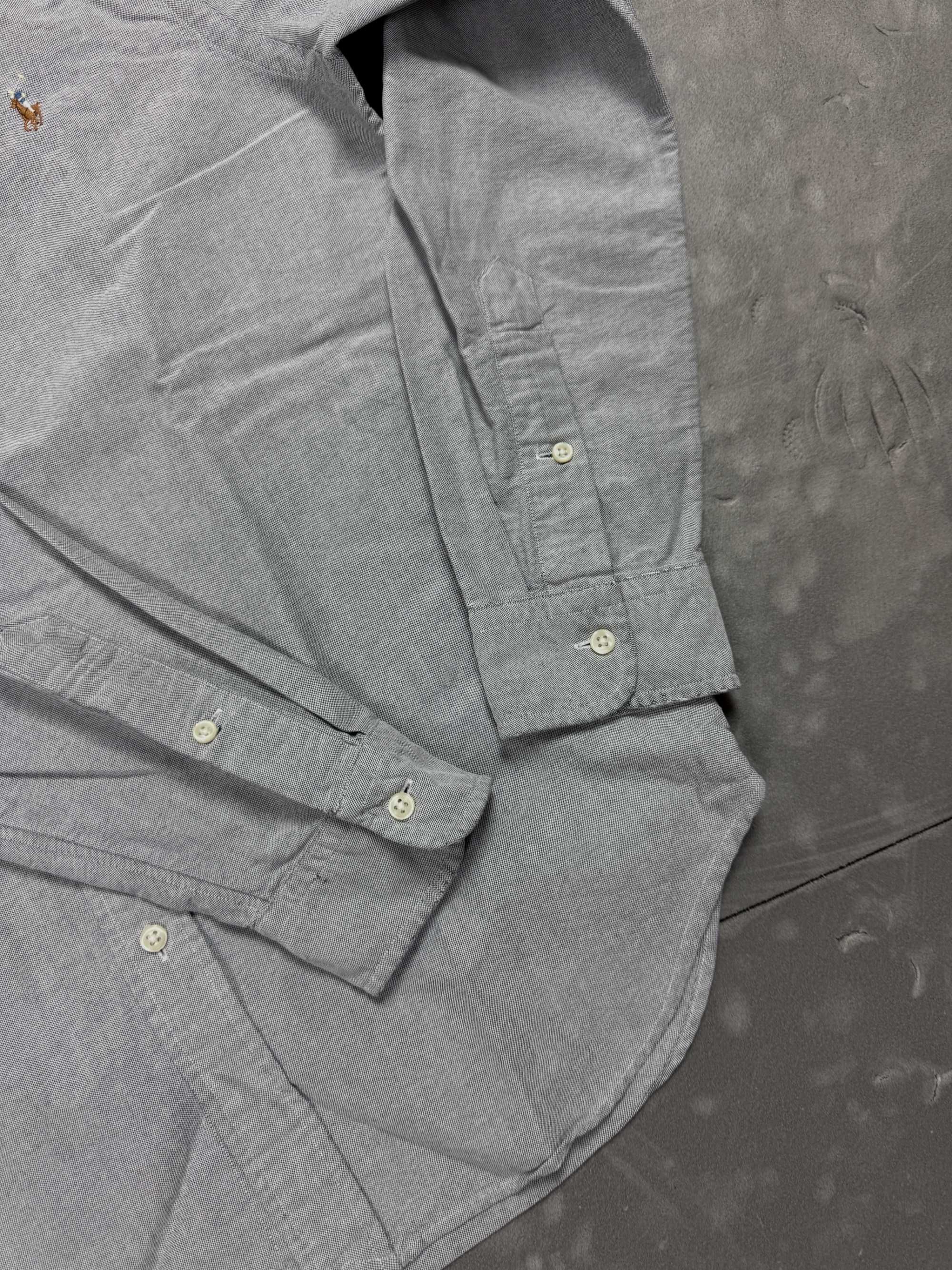 Ralph Lauren szara elegancka koszula z haftem (M/L) streetwear y2k 90s