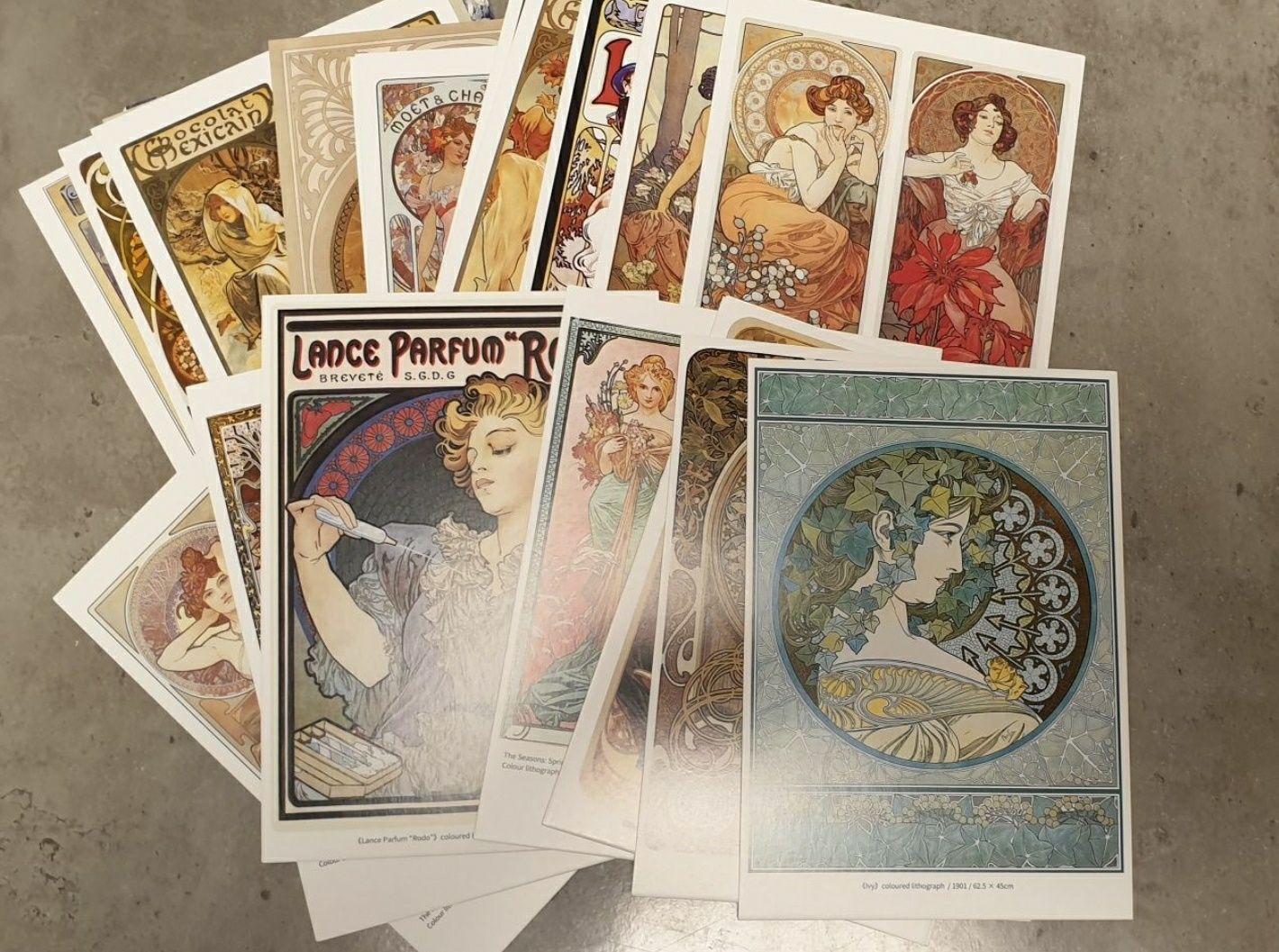 Alphonse Maria Mucha, retro pocztówki, Vintage pocztówki