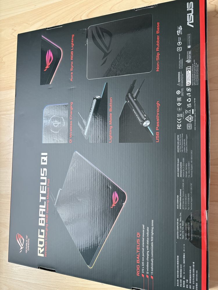 Asus ROG Balteus QI rgb gaming pad + gwar 12/2026