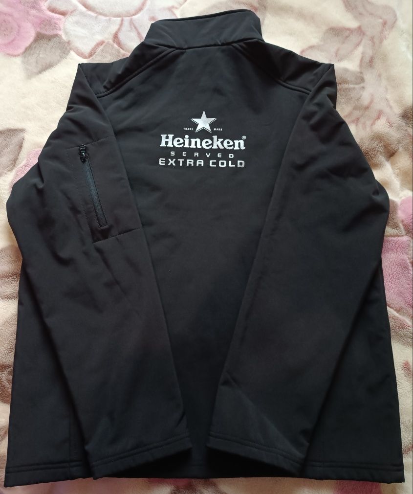 Брендовая куртка softshell black от фирмы Heineken Софтшел