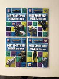 Zestaw 4 ksiazek z serii Minecraft Matematyka Mega Zadania