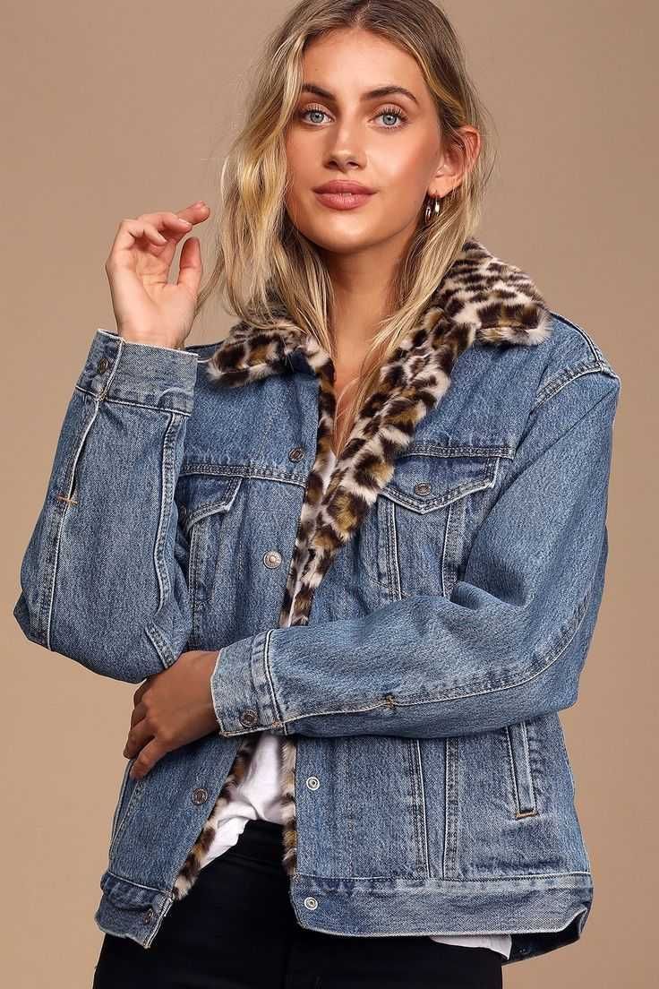 Куртка/шерпа Levis/Левис Leopard REVERSIBLE Sherpa Trucker Jacket