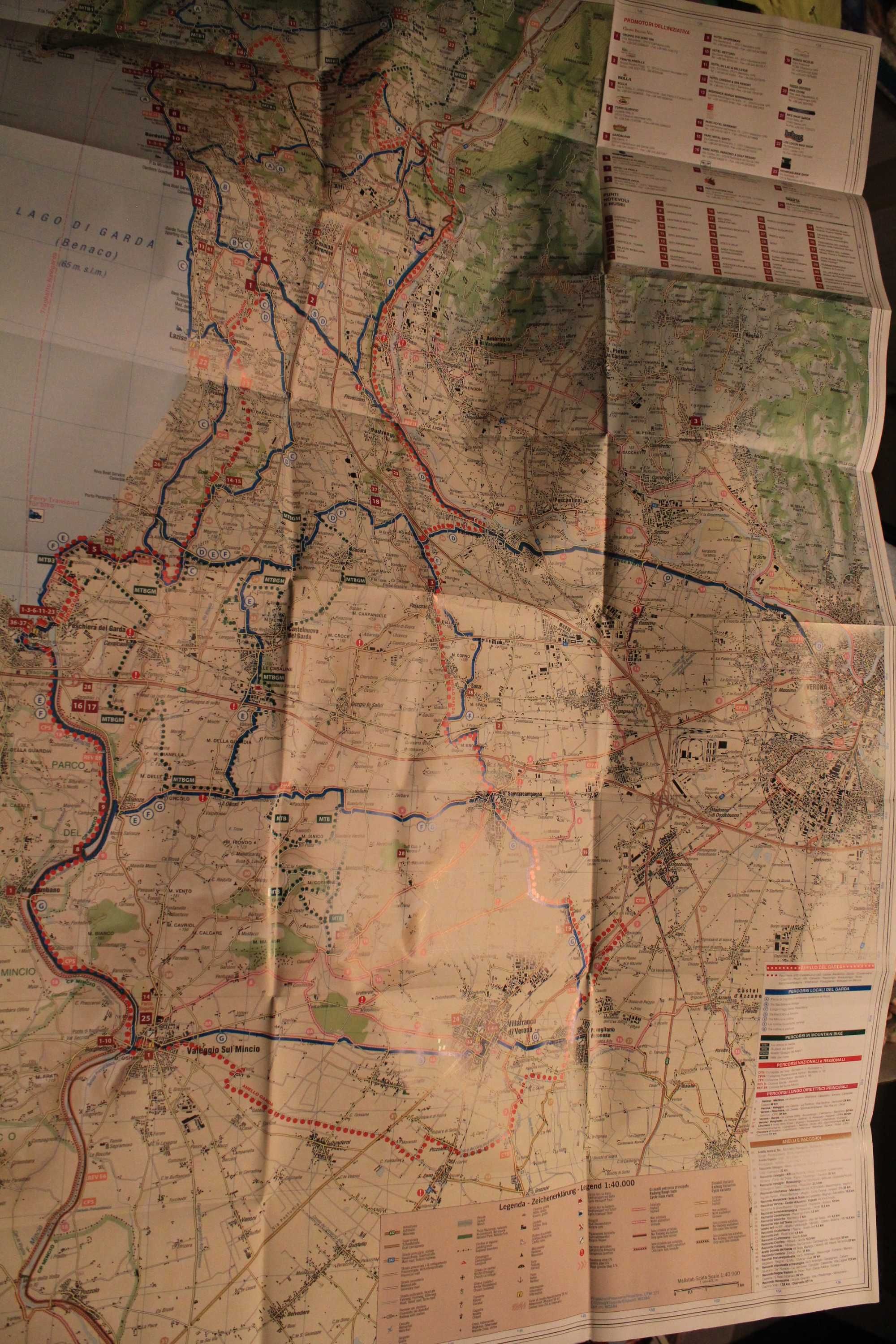 Włochy-prowincja Werona-jez.Garda-mapa-trasy rowerowe-725