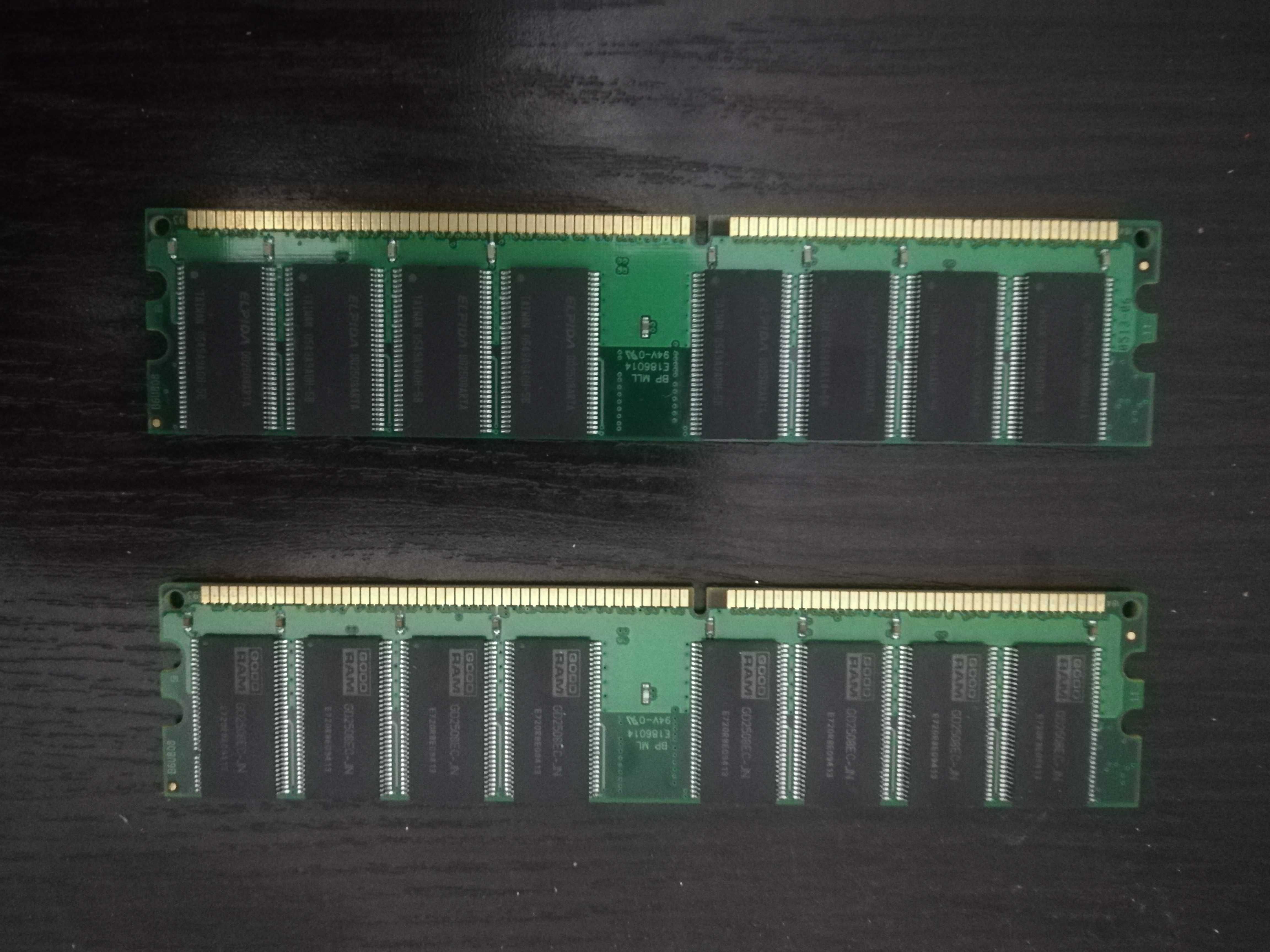 Pamięć RAM  DDR 2X512MB  PC3200 DIMM