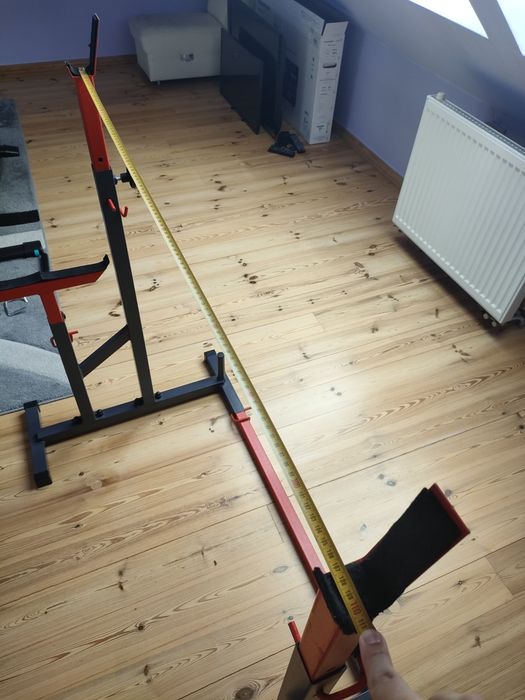 Stojak na sztangę wyciskanie na ławie domowa siłownia
