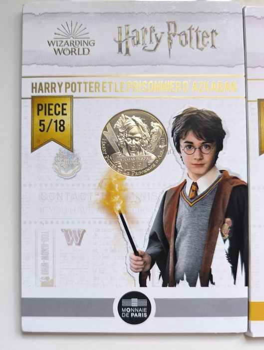 Moedas França prata Harry potter